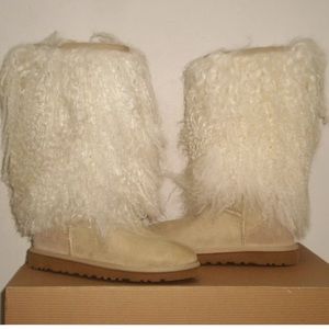 Ugg Mongolian fur tall boots
